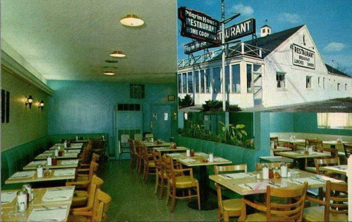 Pilgrim House - Old Postcard Photo (newer photo)